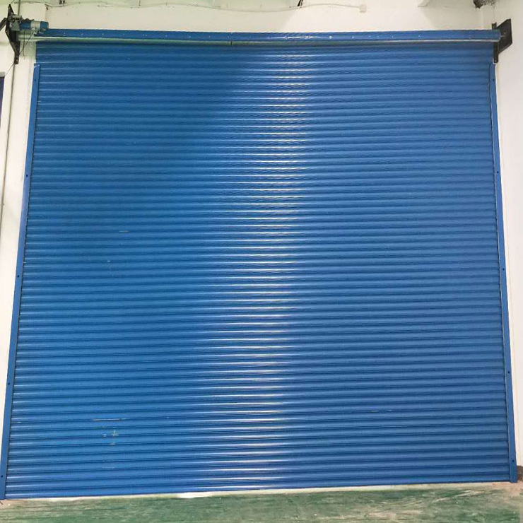 Синяя усиленная роллетная дверь в австралийском стиле