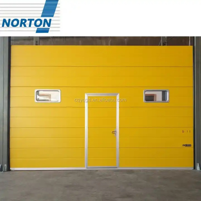 Промышленная секционная надземная коммерческая дверь гаража с электрическим устройством открывания двери