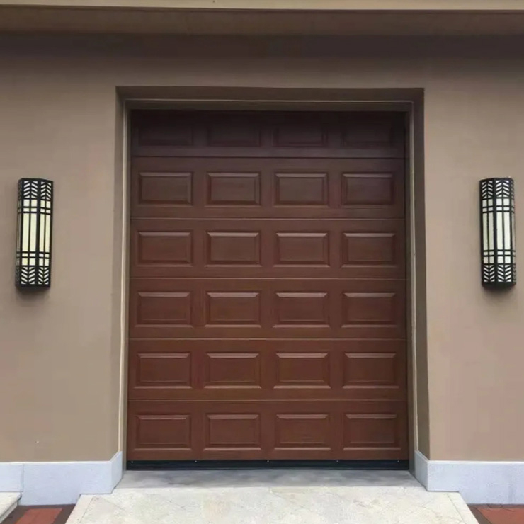Высококачественная однослойная стальная гаражная дверь, ветроустойчивая раздвижная дверь