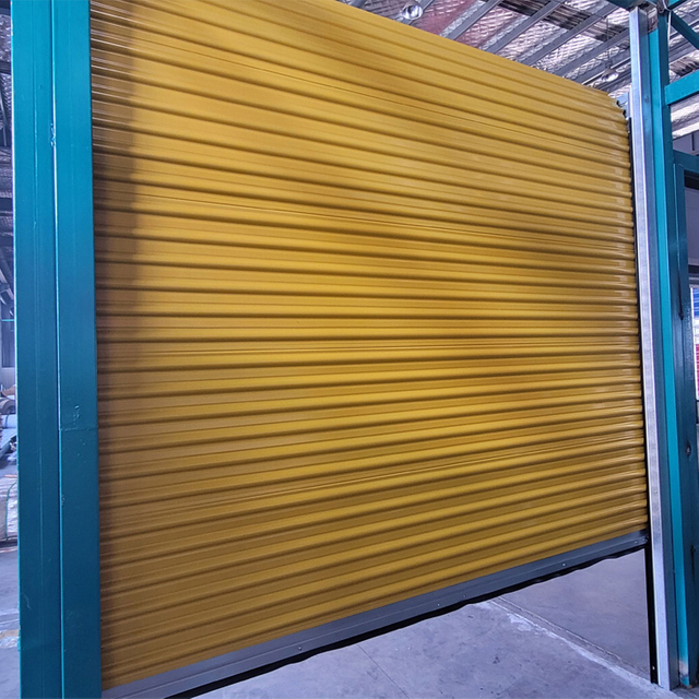 Желтые индивидуальные двери из нержавеющей стали с рольставнями, прямые продажи с фабрики